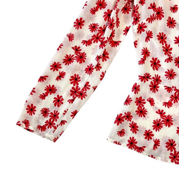 Reformation Jemma Top Daisy Days Floral Button Shirt Size 2 - Picture 3 of 6